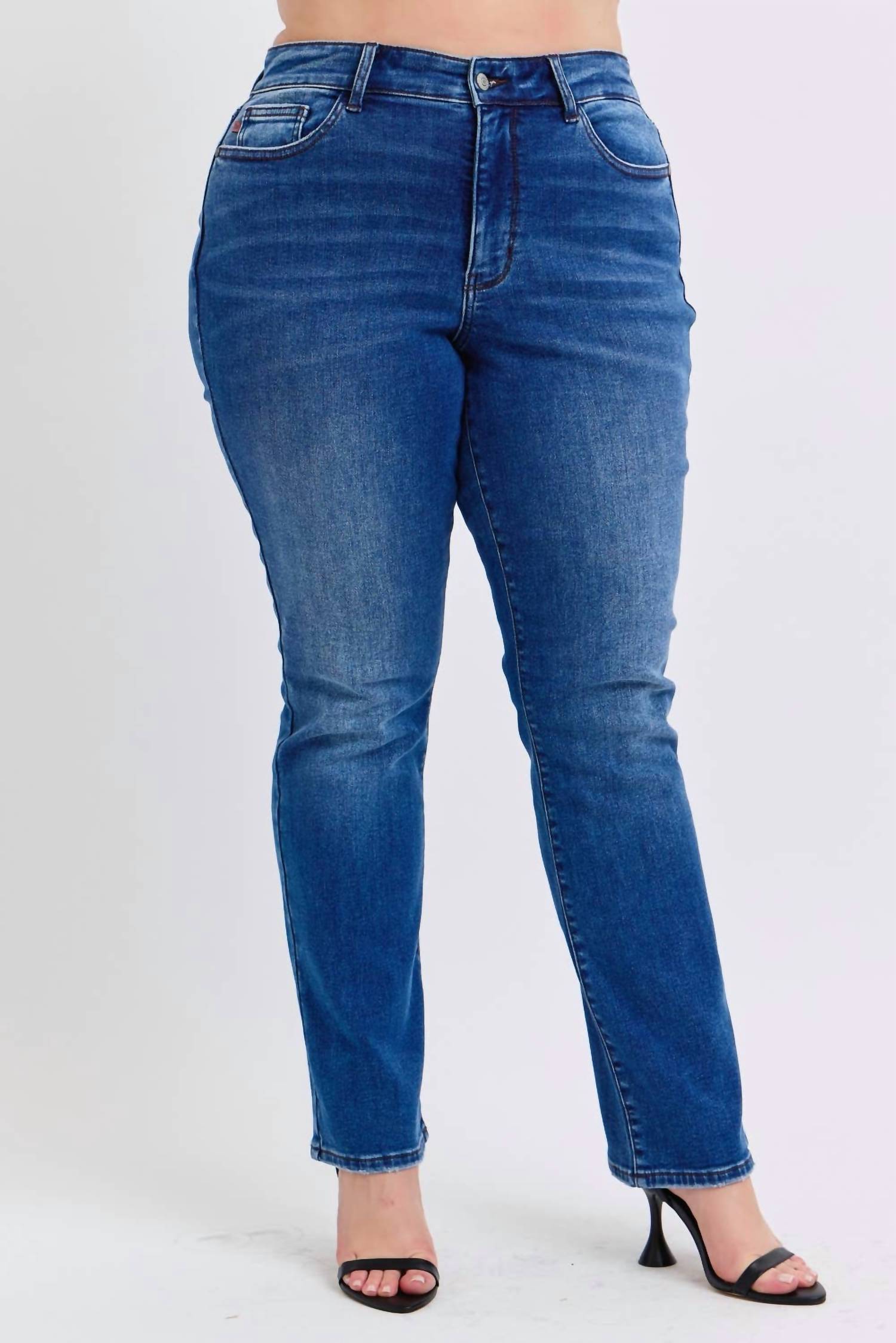 Judy Blue - Thermal Bootcut Jeans - Plus