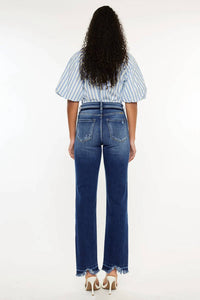 Kancan - Peach High Rise Slim Straight Leg Jeans