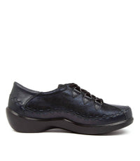 Ziera Women's Allsorts Shoe - Wide in navy swirl leather - women's sneaker