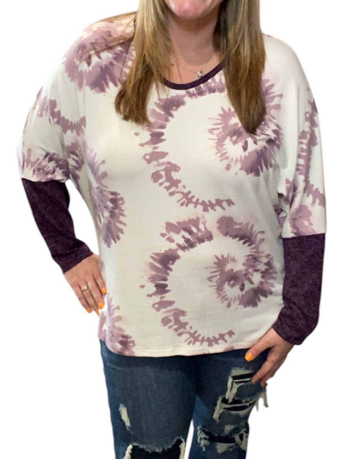 Honeyme - Swirl Dolman Sweater