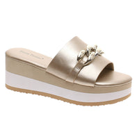 Pierre Dumas Women's Saint-3 Sandal in gold - women's shoe