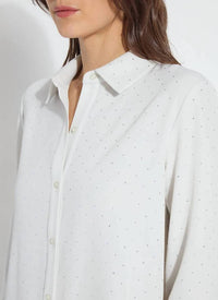 Lysse - Crystal Embellished Parker Button Down Shirt