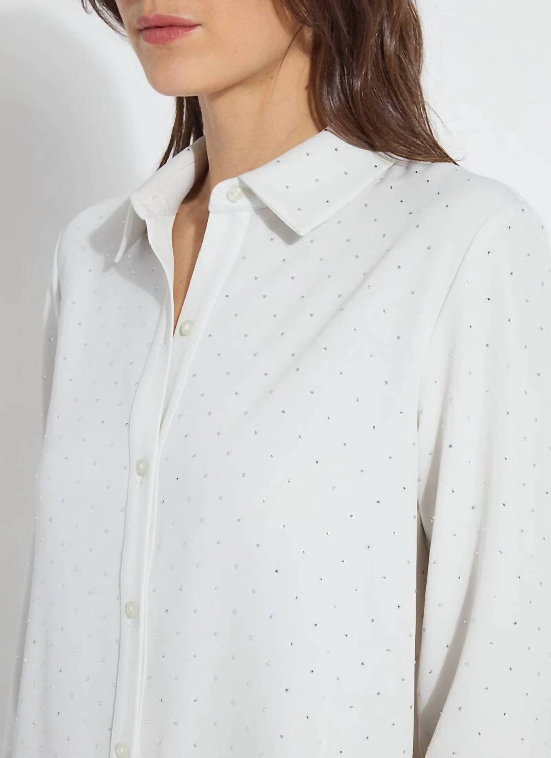 Lysse - Crystal Embellished Parker Button Down Shirt