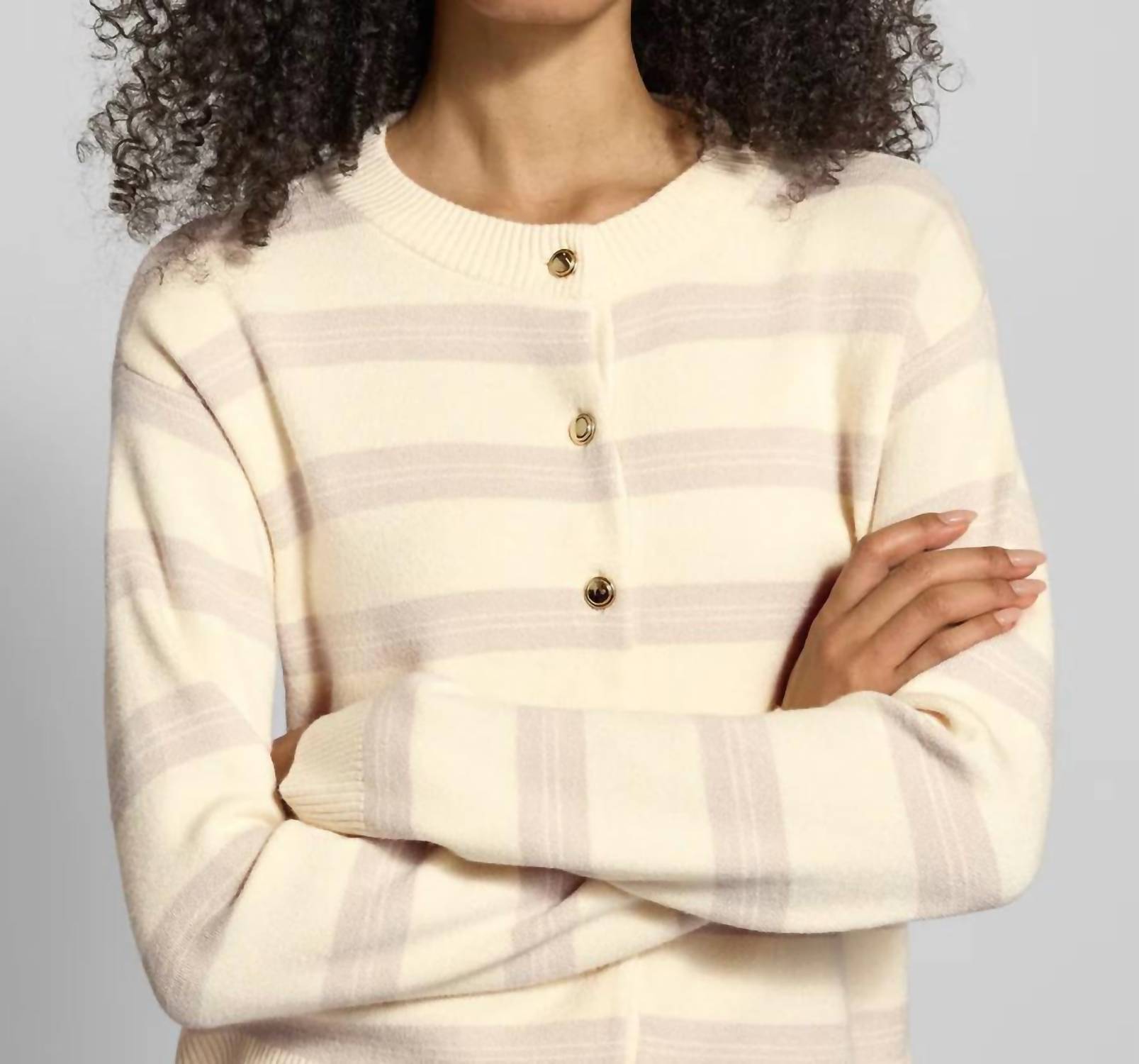Vero Moda - Stripe Button Cardigan