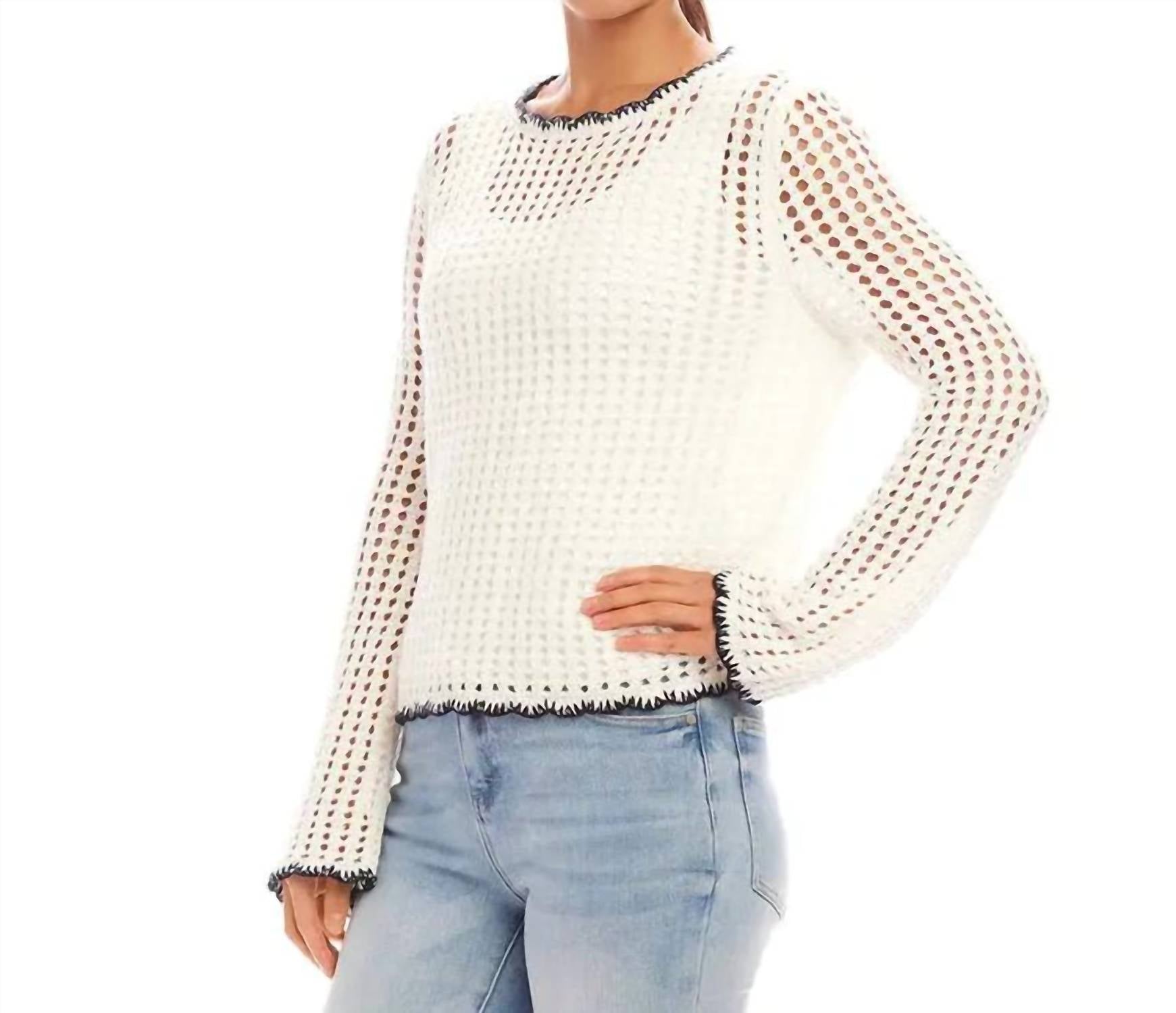 Karen Kane - Nivita Crochet Sweater