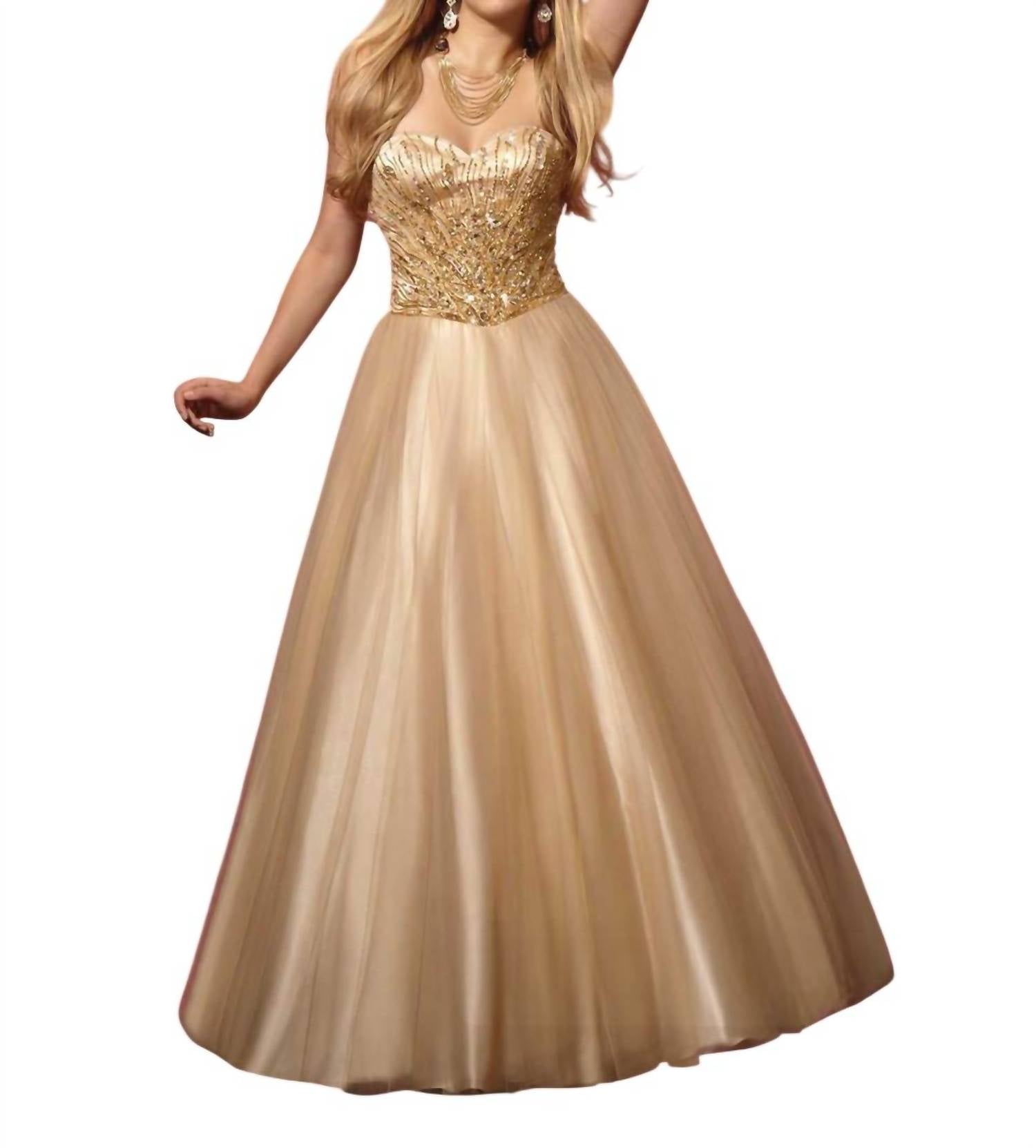 Kiss Kiss Formal - Beaded Bodice Tulle Ball Gown