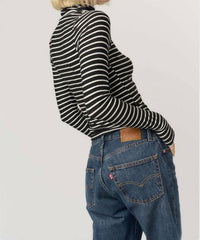 Project Social T - Lipson Striped Long Sleeve Turtleneck Top