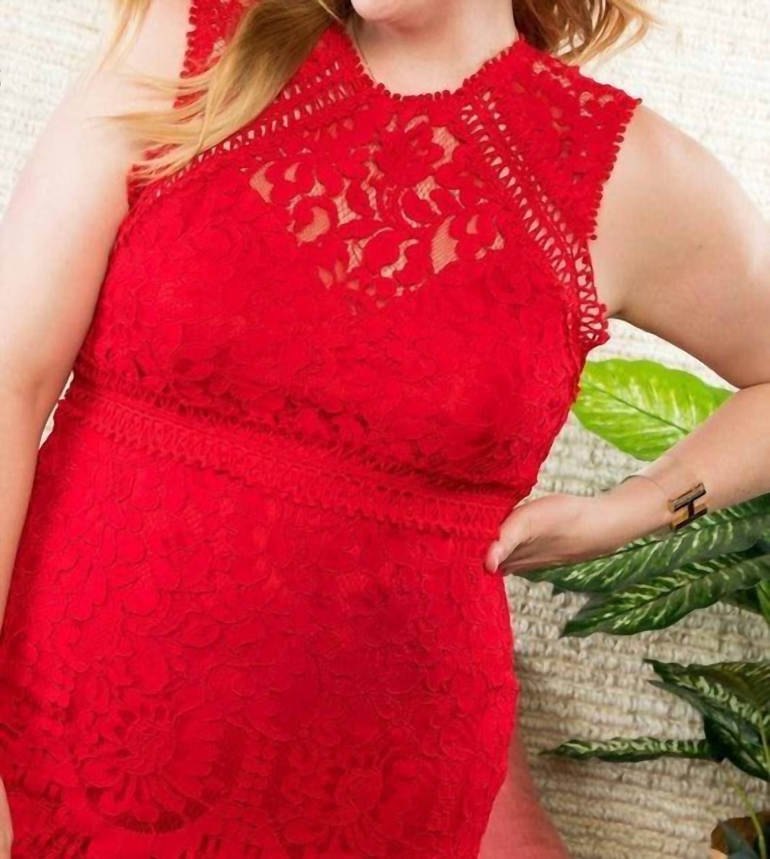 Mainstrip - Crochet Lace Dress - PLUS