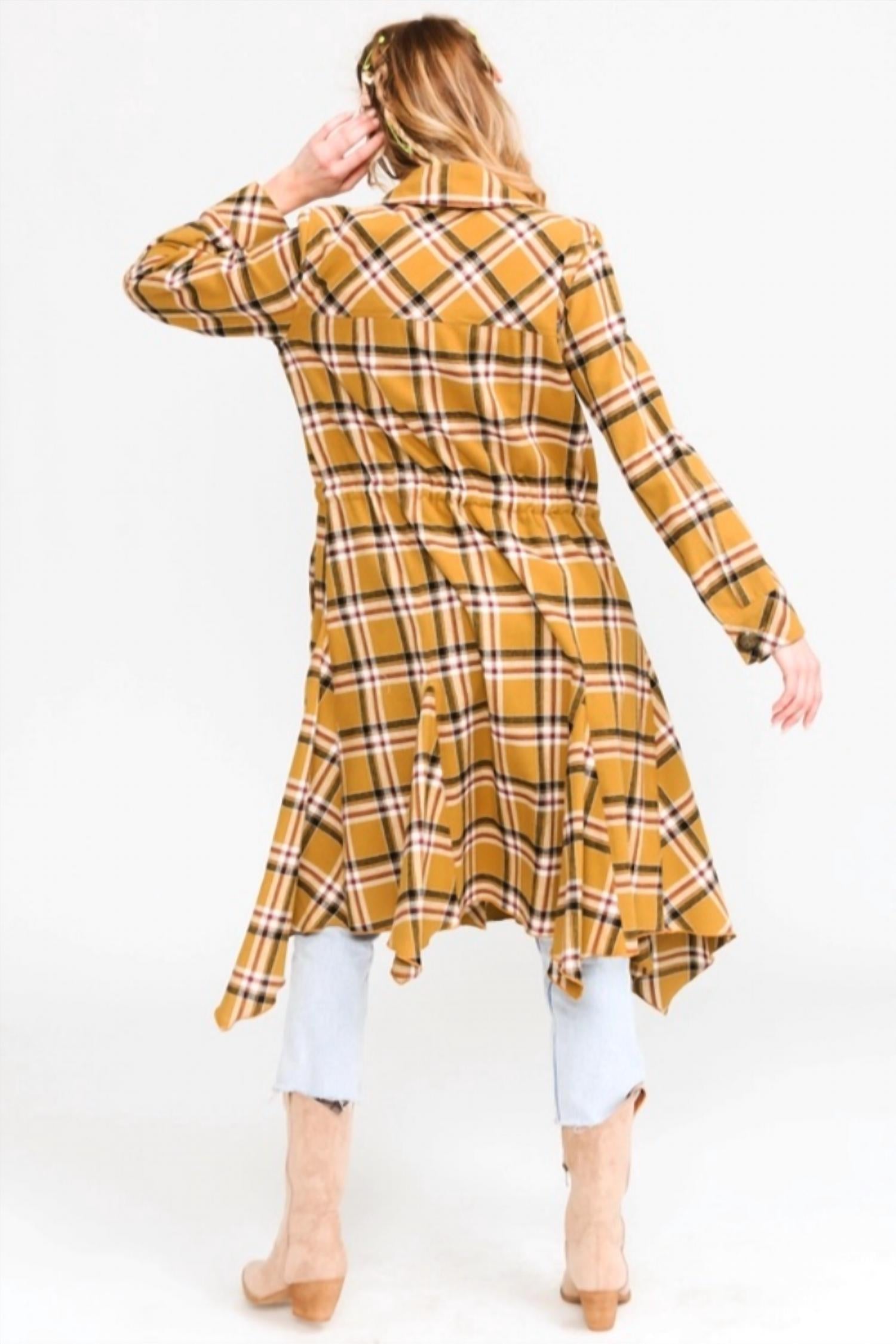 Aratta - Coco Plaid Trench Coat