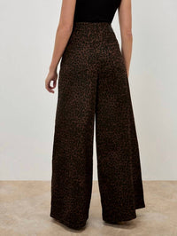Apricot - Zoe Wide Leg Leopard Jean
