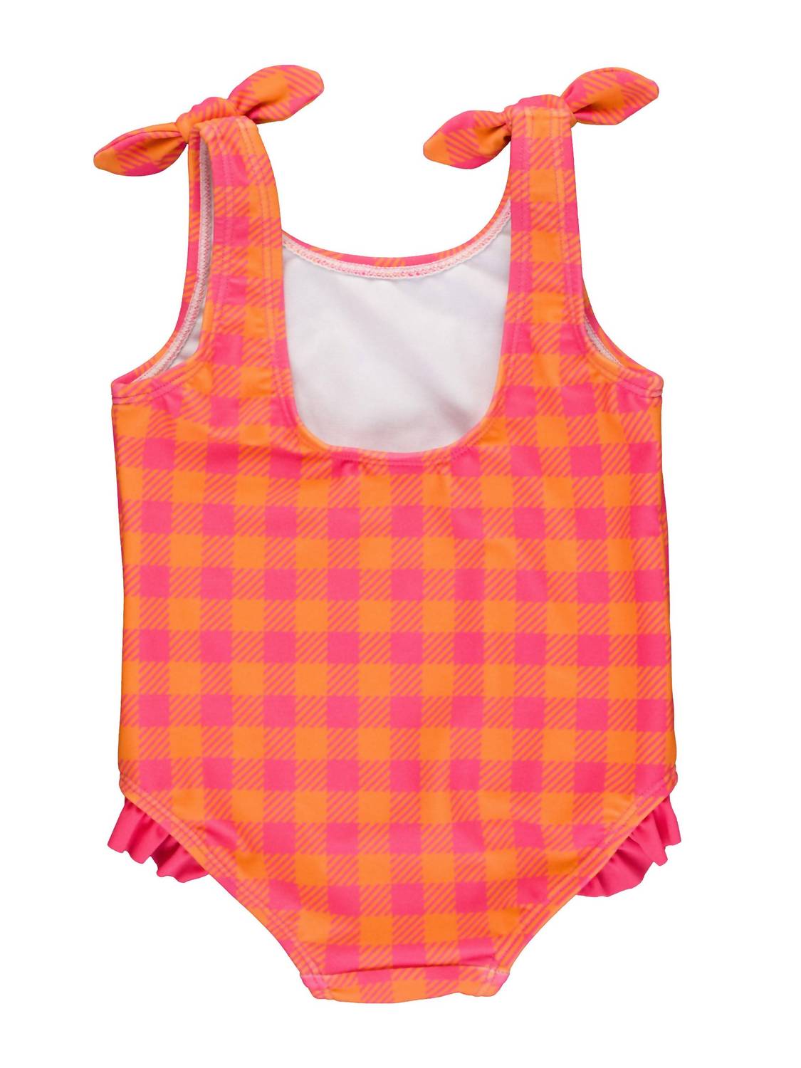 Rufflebutts - Girls' Gingham Tie Shoulder One Piece Swimsuit