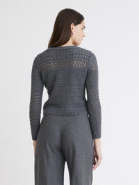 Matthew Bruch - Variegated knit mesh sweater
