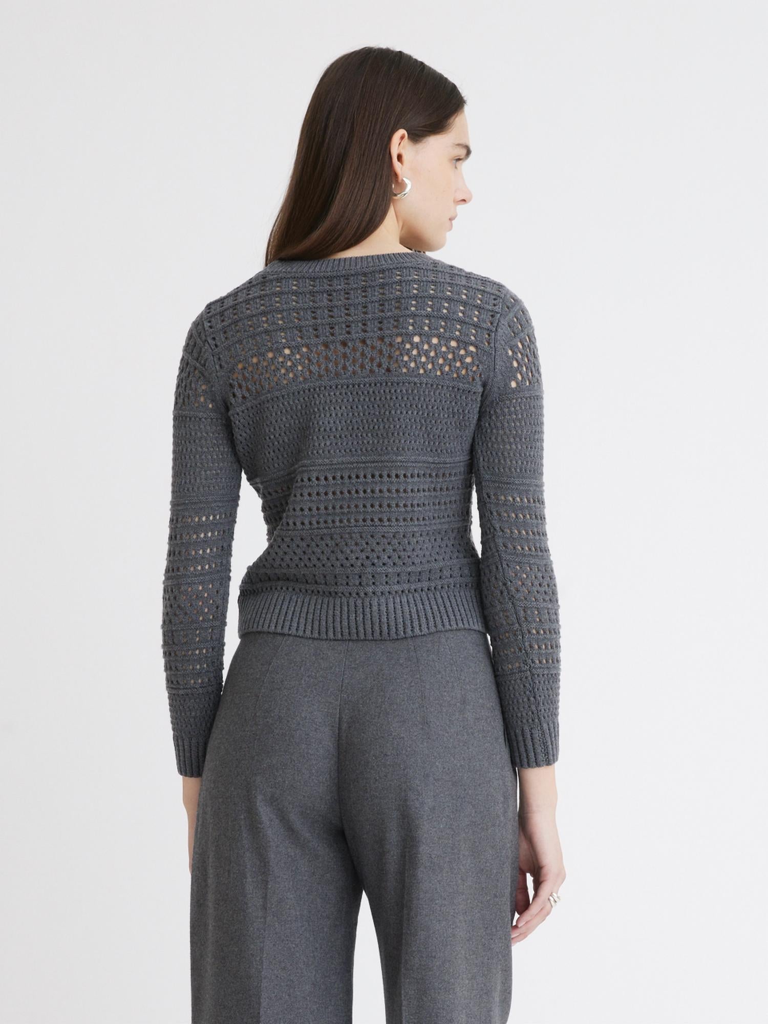 Matthew Bruch - Variegated knit mesh sweater
