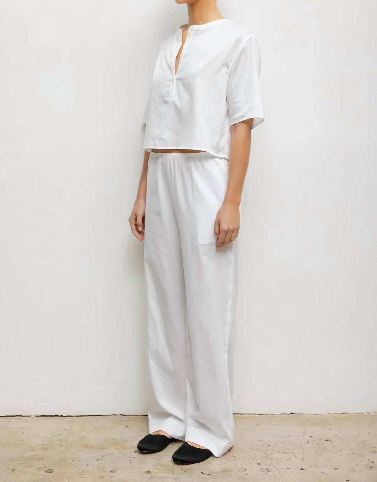 Leset - Yoko Short Sleeve Henley Top