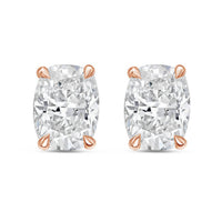 Diana M Jewels - Women's Cushion Lab-grown Diamond Stud Earrings (6.00 Tcw) - Elegant