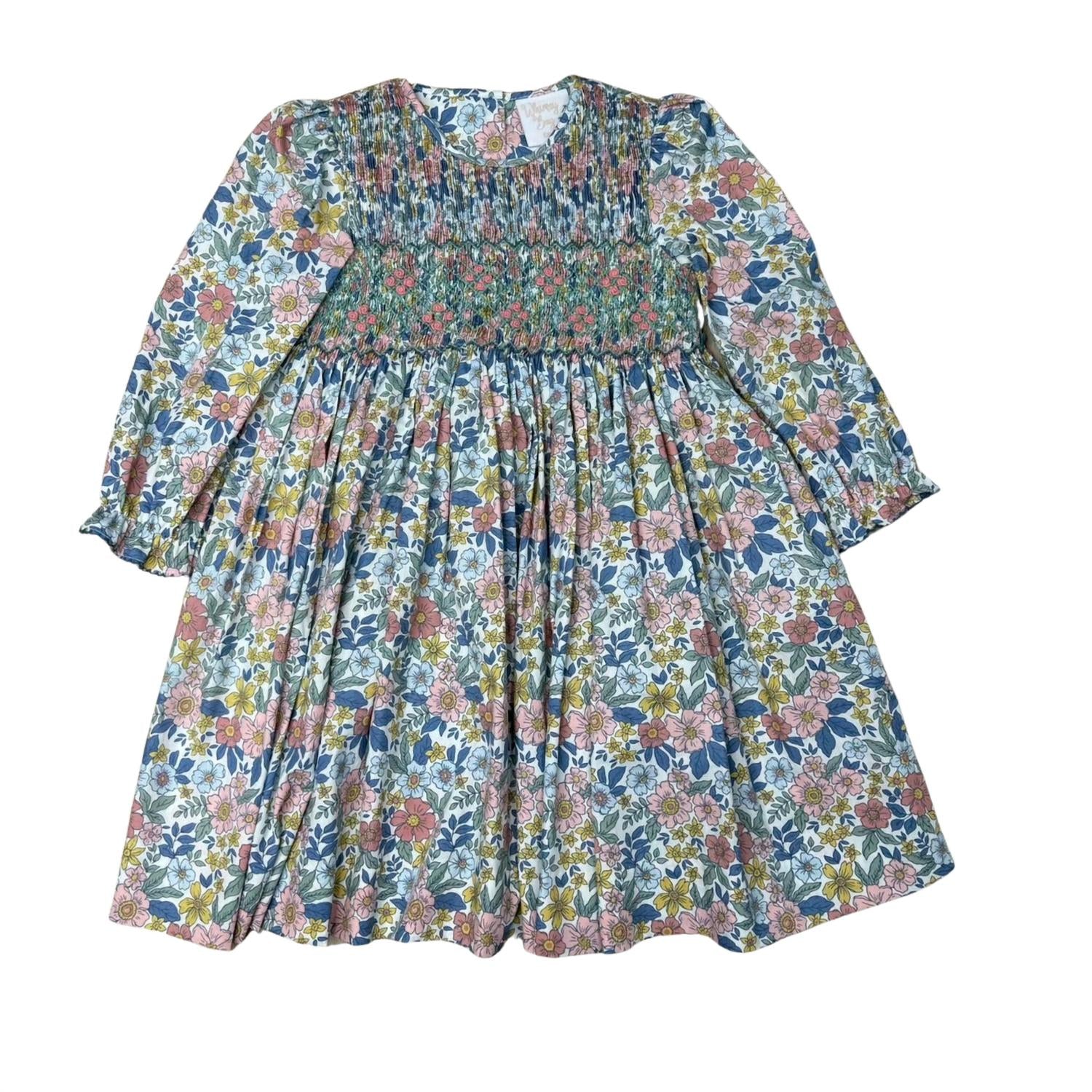 Whimsy Bay Kids - Girl's Autumn Blooms Smocked Dress