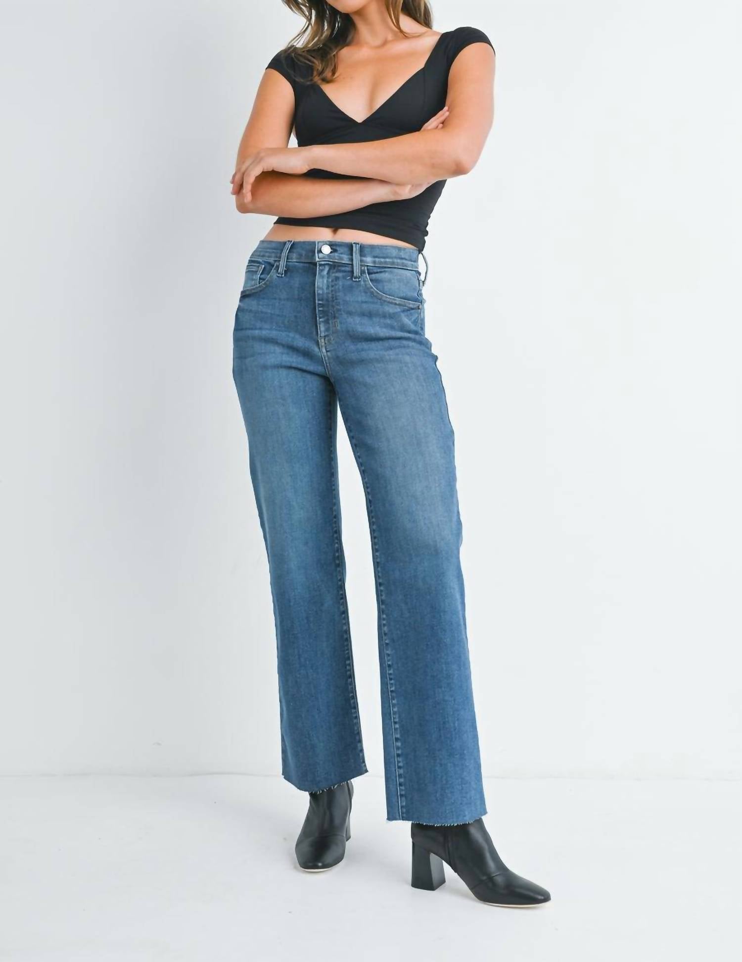Just Black Denim - Slim Palazzo Scissor Cut Jeans