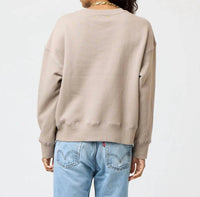 KERRI ROSENTHAL Women's Ex Boyfriend Love Sweatshirt in cobblestone - women's top - detail view