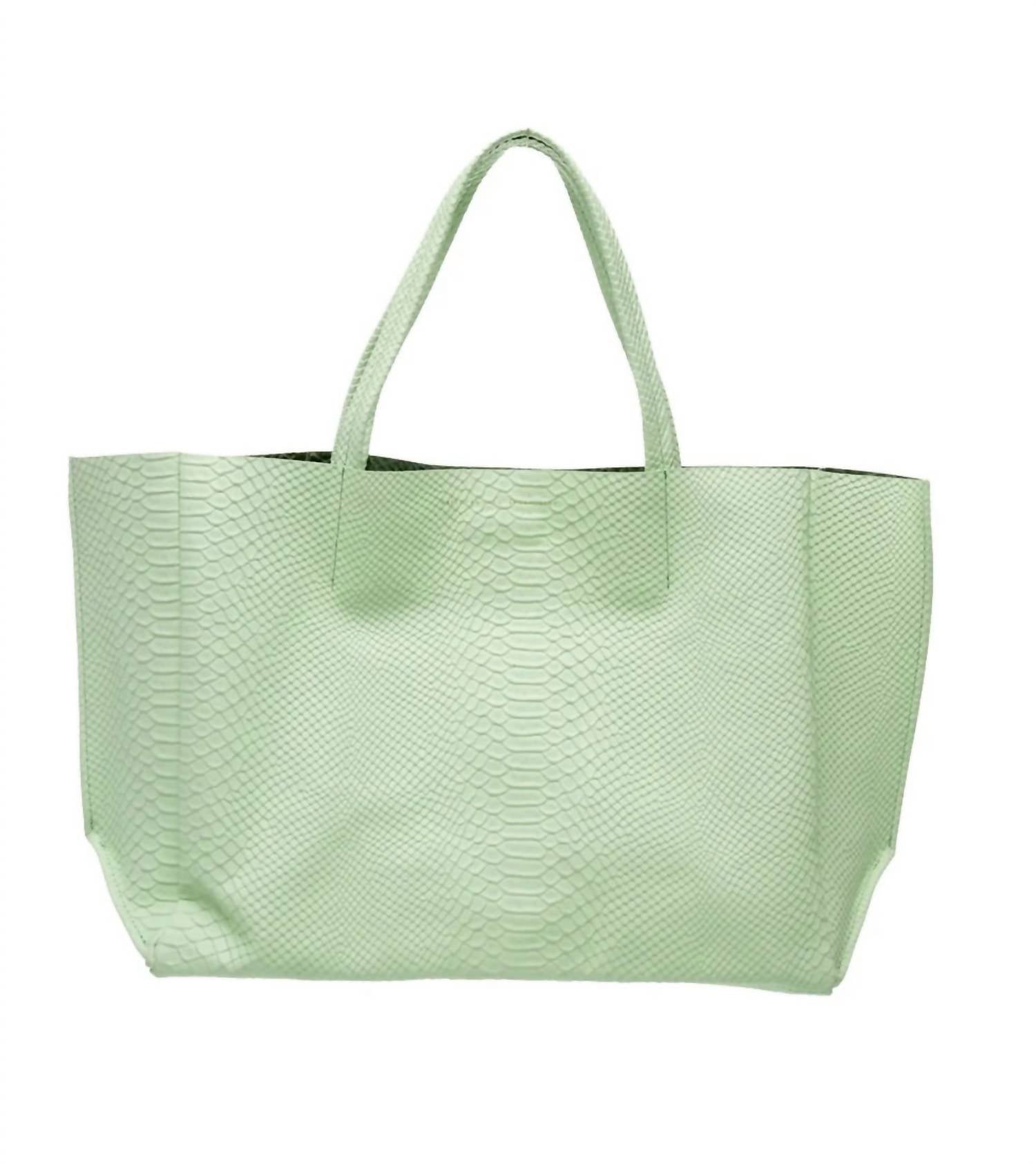 Ampersand As Apostrophe - Women's Leather Large Tote Bag
