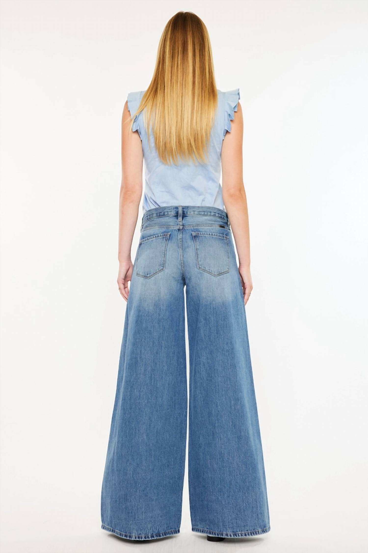 Kancan - Jocy Mid Rise Super Wide Jeans