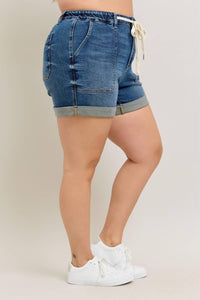 Judy Blue - High Waist Cuff Jogger Short
