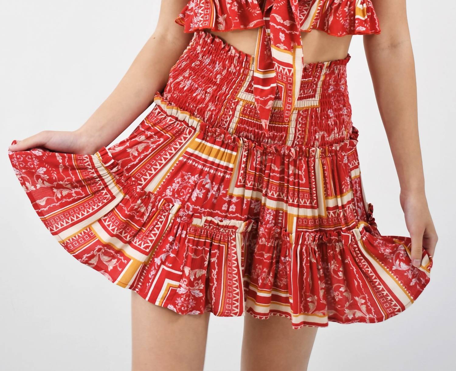 Skylar + Madison - Tribal Spirit Ruffle Smocked Set