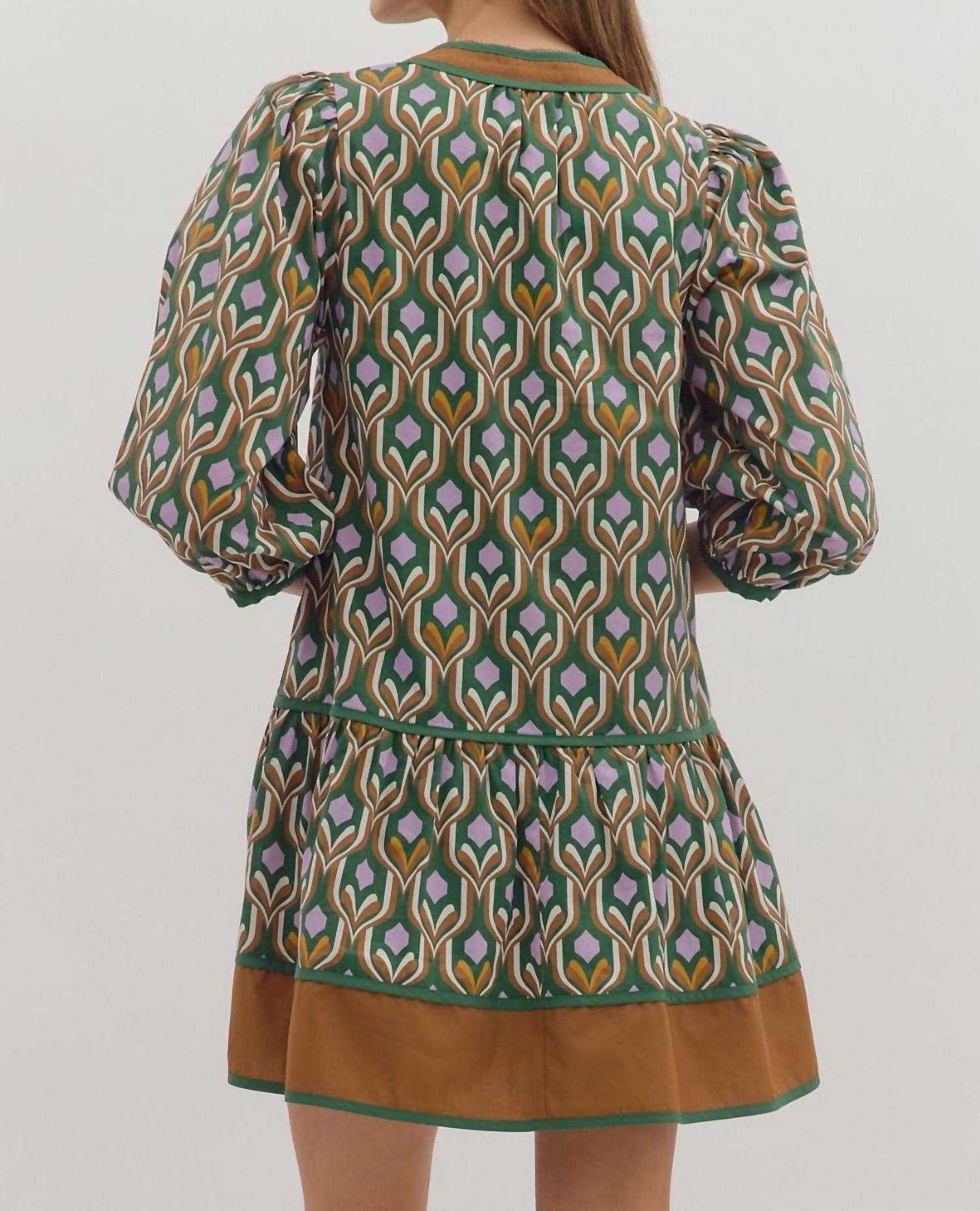Entro - Peacock Mini Dress