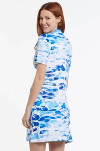 Tribal - Ocean Waves Zip Front Performance Dress