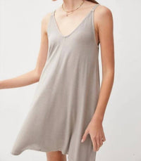 Be Cool - Ribbed V-neck Knit Mini Dress