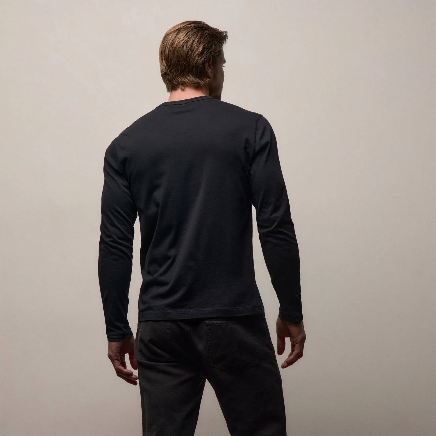 James Perse - Long Sleeve Brushed Jersey Crew Tee