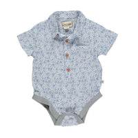 ME & HENRY Boy's Helford Floral Onesie in navy - kids' item