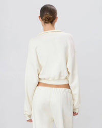 Eterne - Cropped Half Zip Sweatshirt