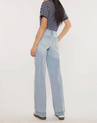 Kancan - Mid Rise Wide Leg Trousers