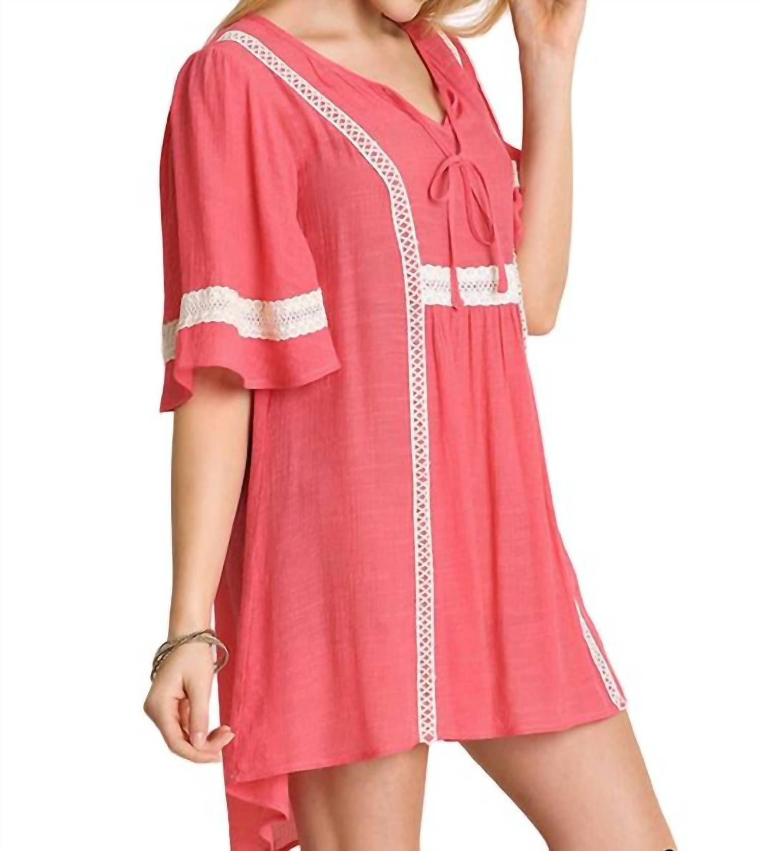 Umgee - Bohemian Lace Short Dress