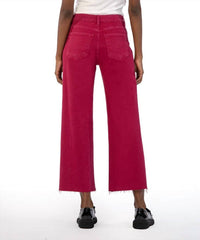 Kut From The Kloth - Meg High Rise Fab Ab Wide Leg Raw Hem Jeans