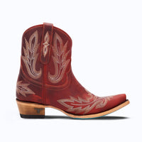 Lane Boots Women's Lexington Western Bootie in smoldering ruby - women's shoe