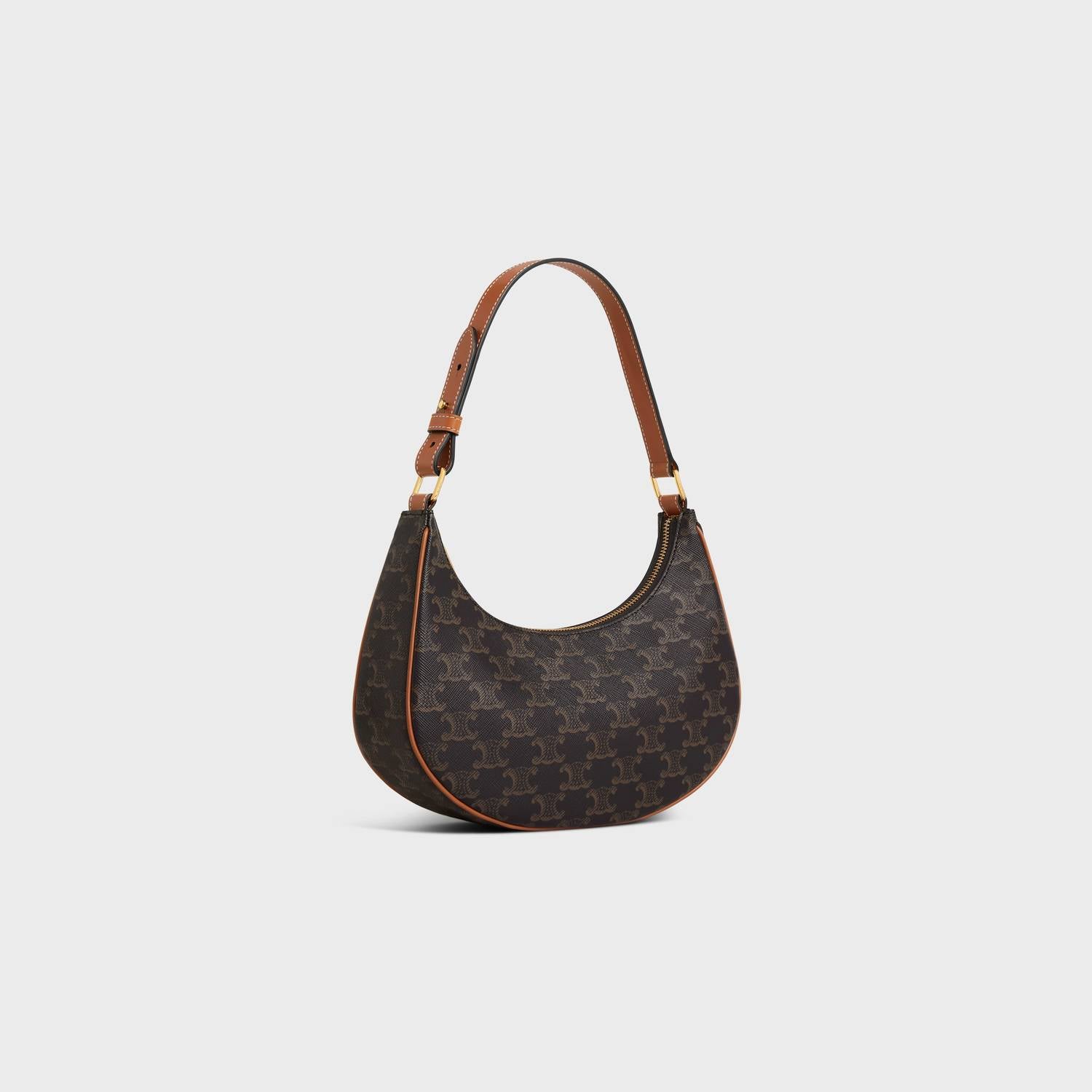 Celine - Women's Ava Triomphe Canvas Calfskin Shoulder Bag