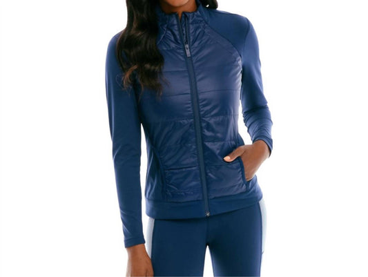 Josette Mixed Media Full Zip Athletic Jacket