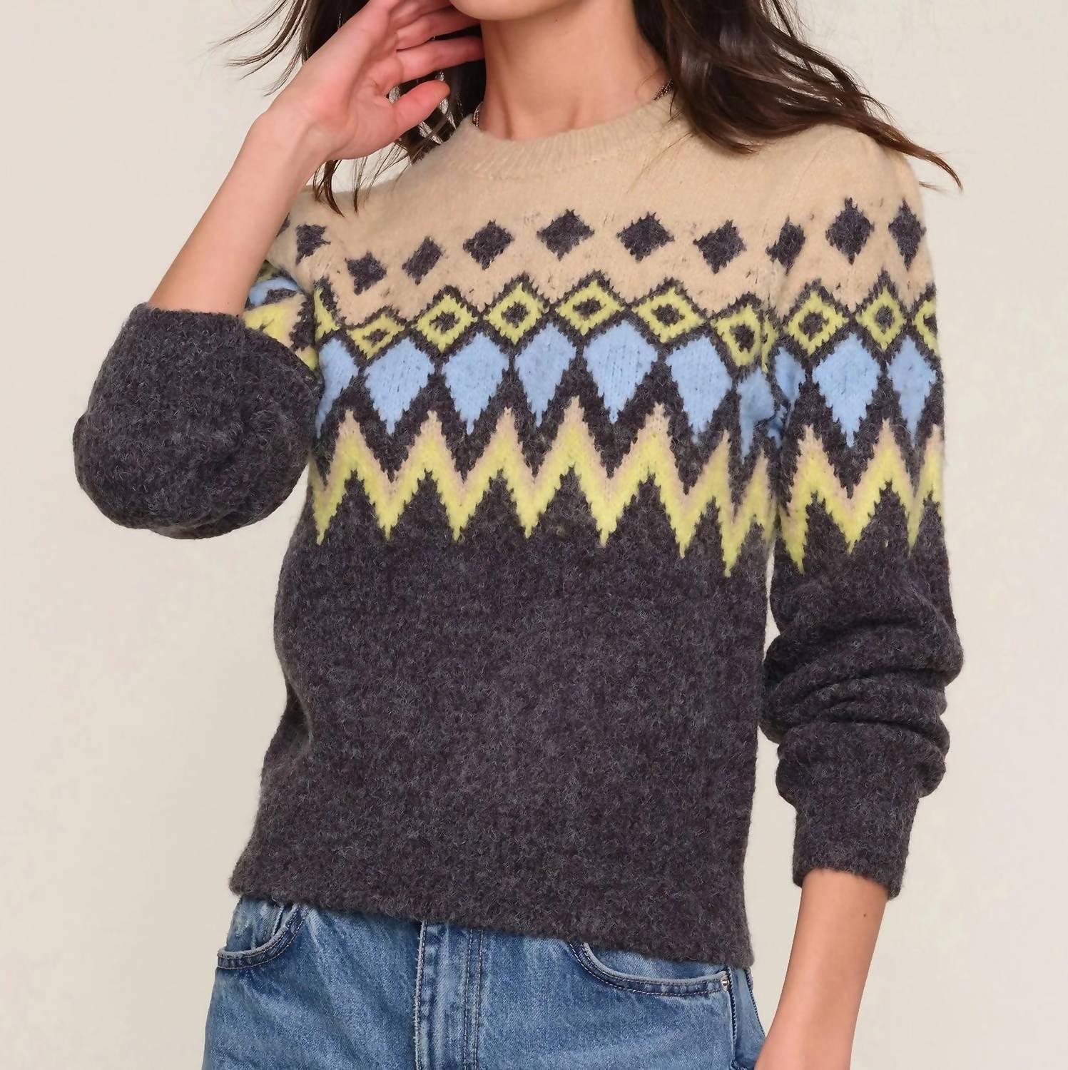 heartloom Emerie Sweater in hunter - women's sweater - alternate view