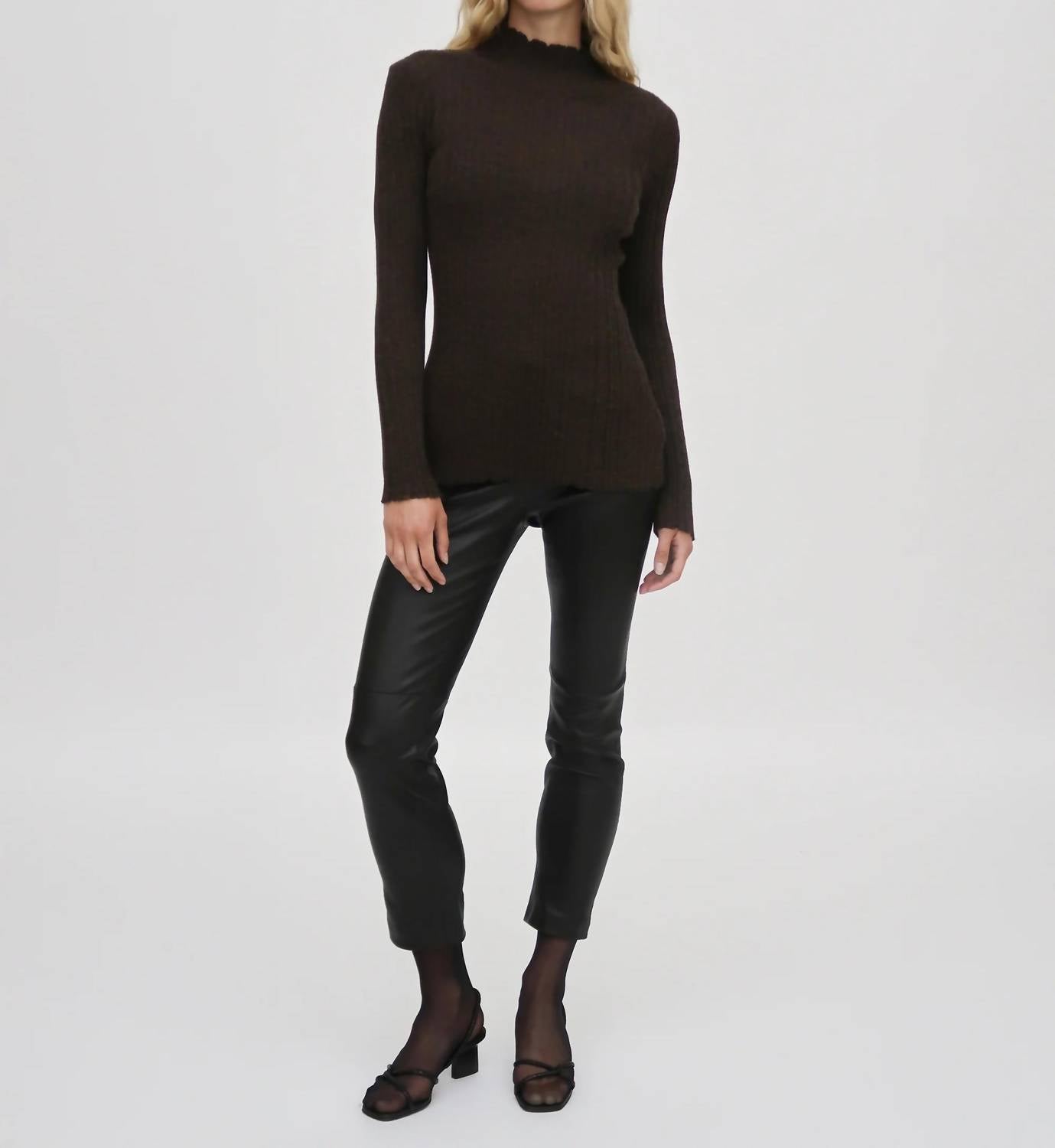 Rosetta Getty - Plisse Turtleneck Top