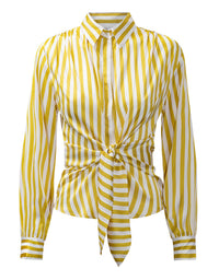 Karmamia - Lee LS Shirt – Yellow Stripe