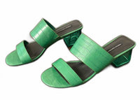 French Connection - Women's Croc-embossed Lucite Block Heels