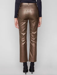Charlie B - Slime Leg Metallic Wax Twill Pant