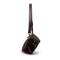 KEMPTON & Co. Women's Inez Belt Bag in dark red - women's bag - alternate view