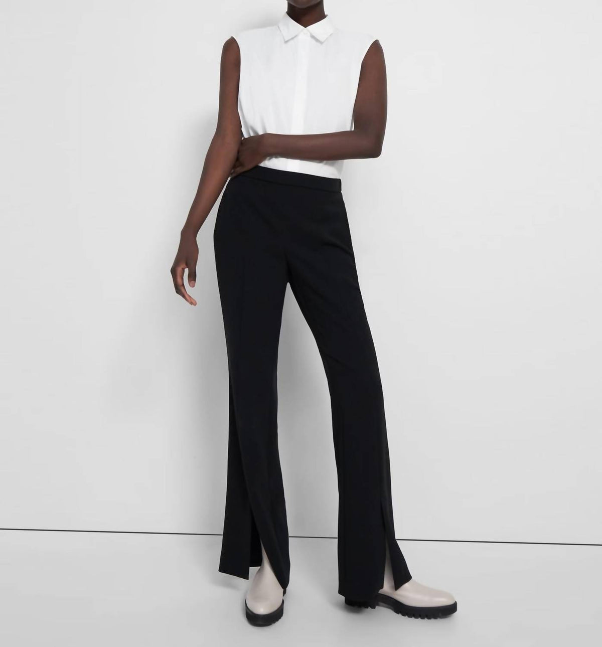 Theory - Demitria High Waist Slit Pants