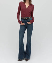 Favorite Daughter Slinky Date Blouse Bodysuit in vino - women's shirt