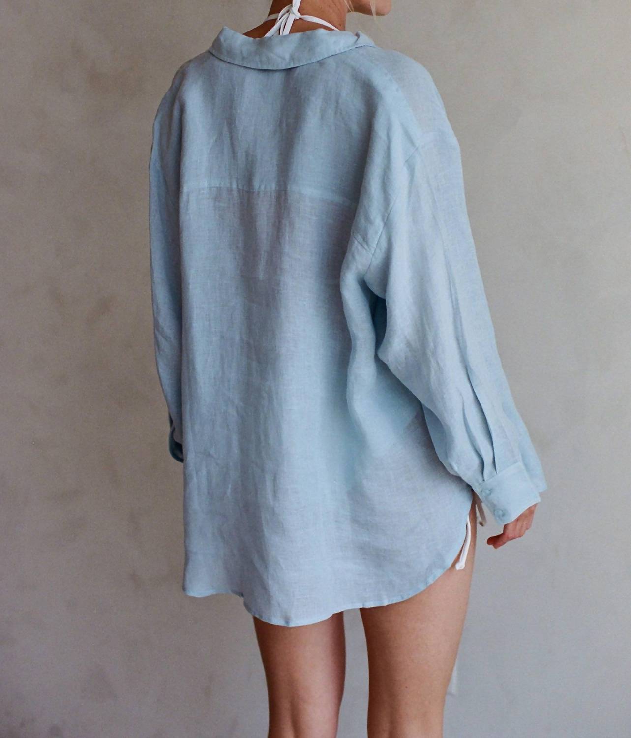 A.Ren - Woven Linen Button Down