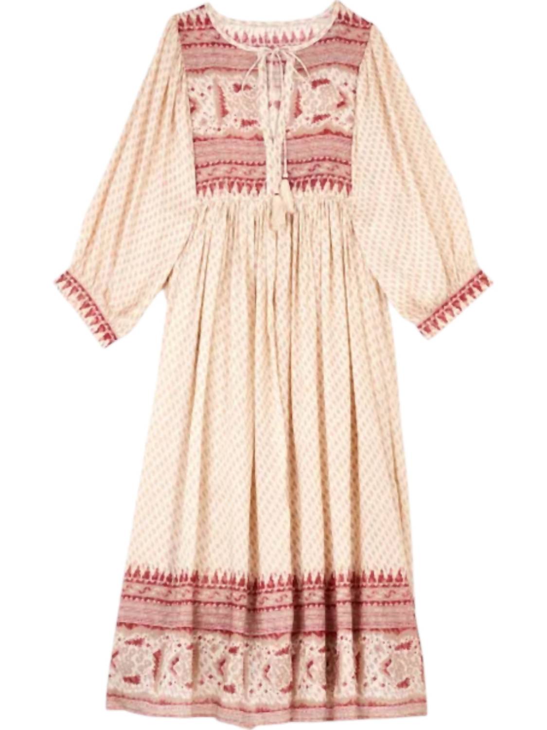 M.A.B.E. - Ode Print Gathered Dress