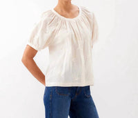 Karen Kane - Short Sleeve Embroidered Peasant Top