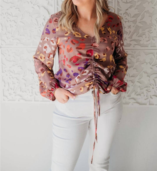 Andree By Unit - Spotted Leopard Cinch Top